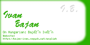 ivan bajan business card